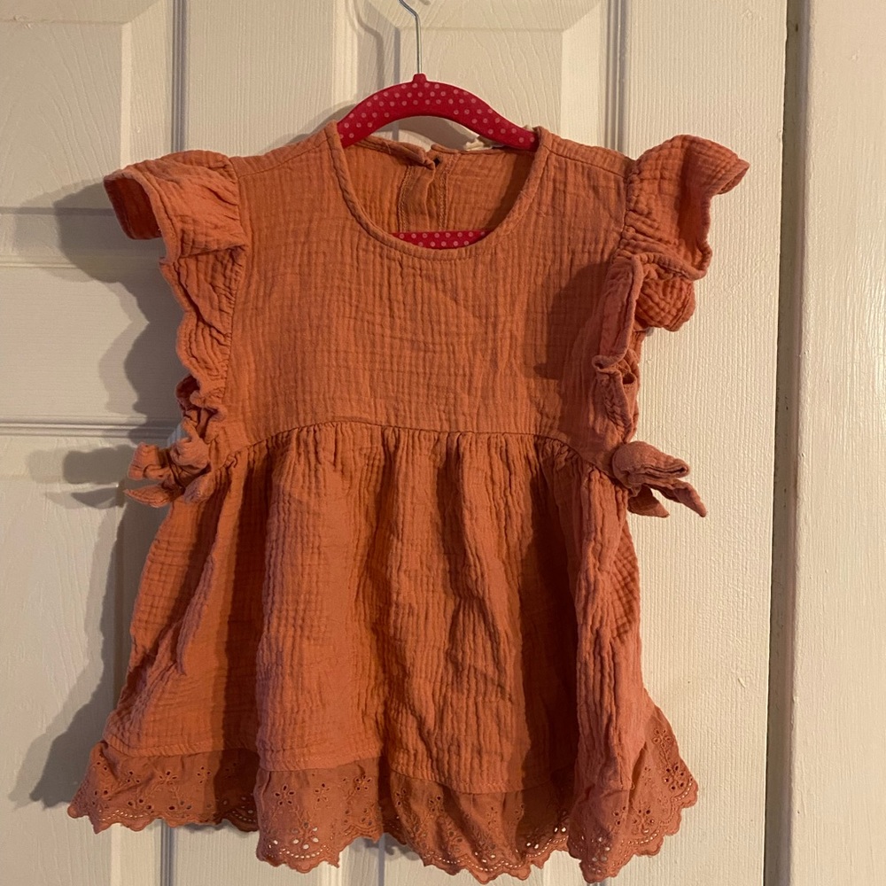 Girls 6X blush pink Jessica Simpson top.
